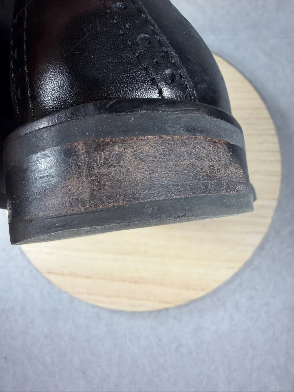 Cole Haan Men’s 10 M Black Leather Wingtip Derby Oxford Dress Shoes Brogue